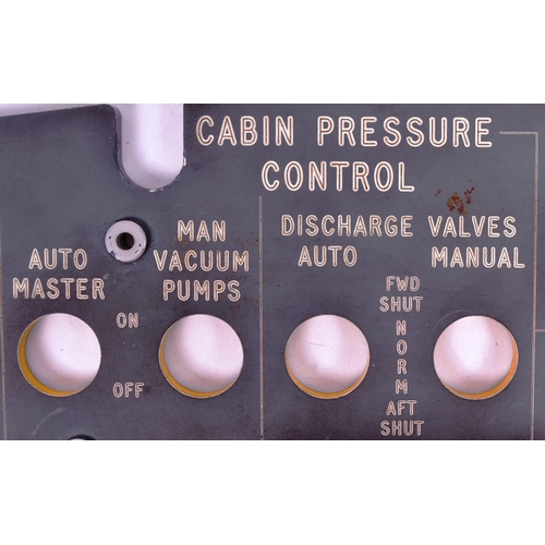 7 - Concorde - an original Concorde cabin pressure control panel. Composite construction painted grey wi... 