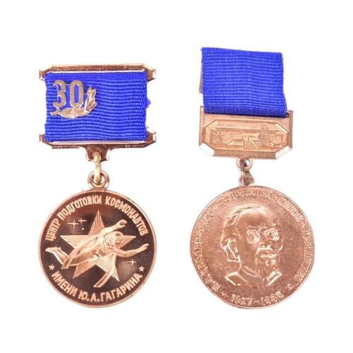 78 - Two vintage USSR Soviet Russian space exploration medals issued to members of the Russian Space crew... 