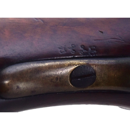 18 - An early 18th Century William IV circa 1830 New Land Pattern flintlock pistol. Brass mounted full wa... 