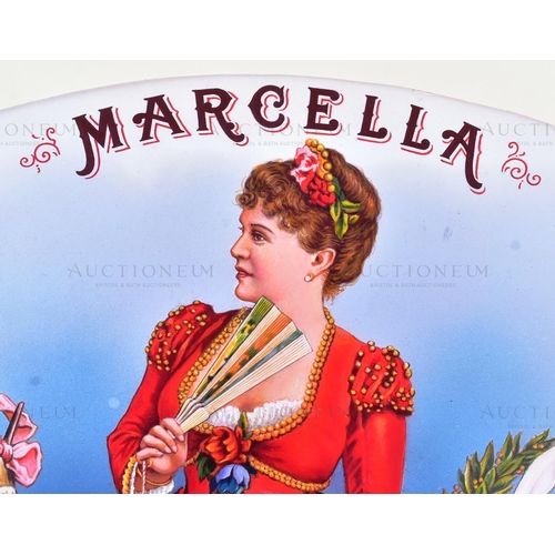 115 - Marcella Cigars - a piece of highly detailed mixed media original artwork for the display panels of ... 