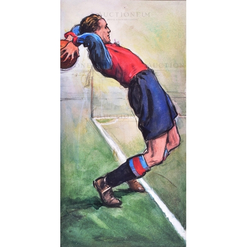 117 - Hints on Association Football (1934) - a piece of original mixed media artwork created for the serie... 