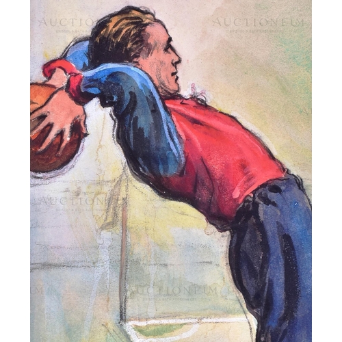 117 - Hints on Association Football (1934) - a piece of original mixed media artwork created for the serie... 