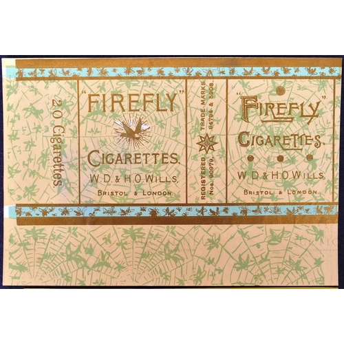 131 - Firefly Cigarettes - WD & HO Wills - c1900 - an original printer's proof cigarette packet printed on... 