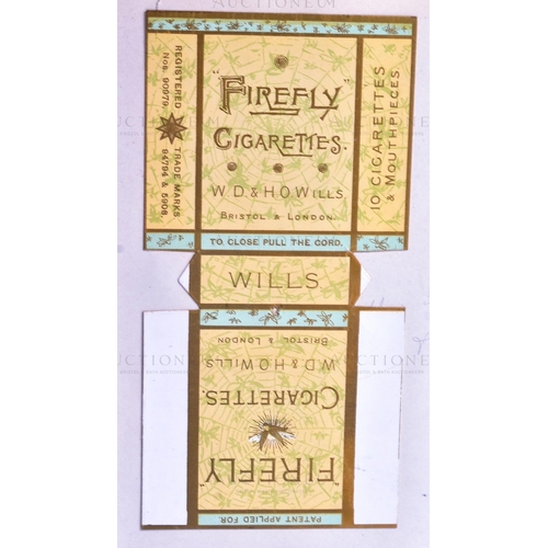 131 - Firefly Cigarettes - WD & HO Wills - c1900 - an original printer's proof cigarette packet printed on... 