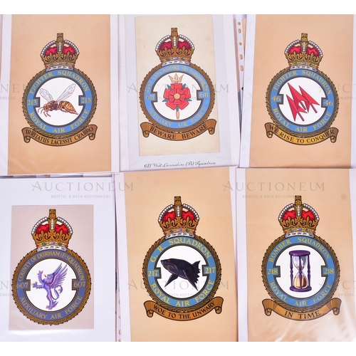 150 - John Player & Sons Cigarettes - Badges Of The RAF (1937 series of cigarette cards) - a folder contai... 