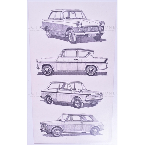 168 - Eric Bottomley G.R.A - x21 pencil sketches for a motoring card series album by English railway artis... 