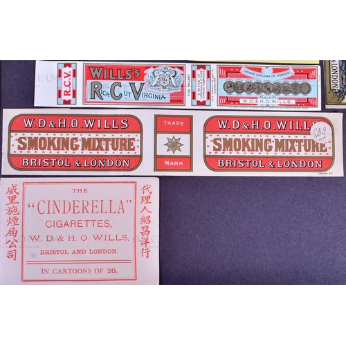 191 - Mardon, Son & Hall - Cigarette / Tobacco Labels - W.D & H.O Wills - a collection of x9 early 20th ce... 