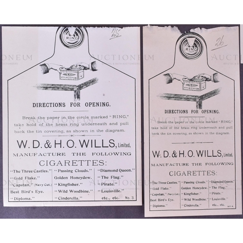 191 - Mardon, Son & Hall - Cigarette / Tobacco Labels - W.D & H.O Wills - a collection of x9 early 20th ce... 