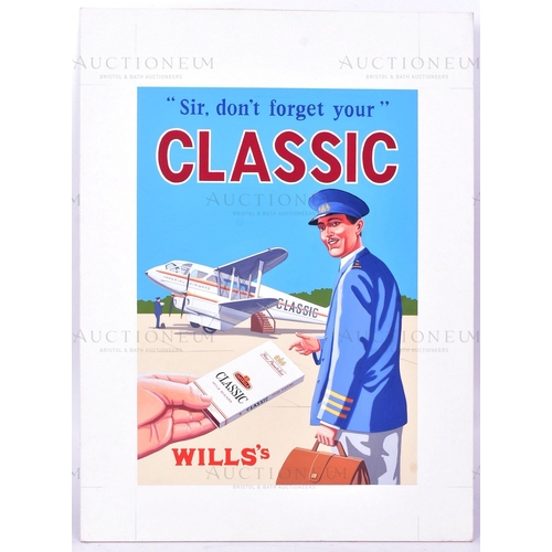 200 - Eric Bottomley G.R.A - the original hand-painted gouache  artwork for the Wills's 'Castella Mild Cig... 