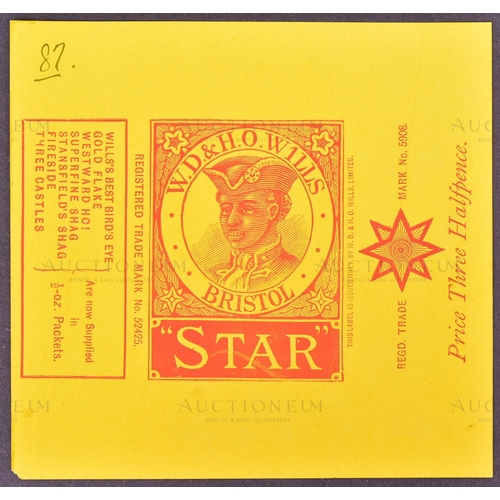 203 - Mardon, Son & Hall - Cigarette Packets - W.D & H.O Wills - Star Cigarettes - two late 19th / early 2... 