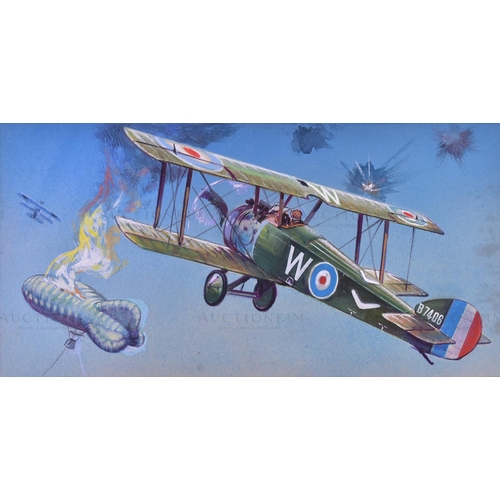 231 - Richard Ward - x5 highly detailed, mixed media, original paintings of military aircrafts, by Richard... 