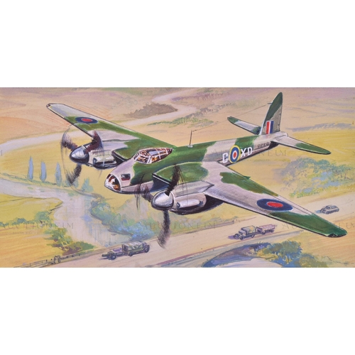 232 - Richard Ward - x5 highly detailed, mixed media, original paintings of military aircrafts, by Richard... 