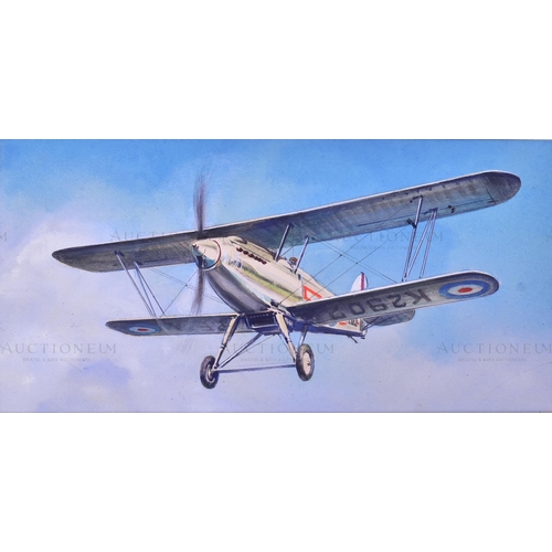 233 - Richard Ward - x5 highly detailed, mixed media, original paintings of military aircrafts, by Richard... 