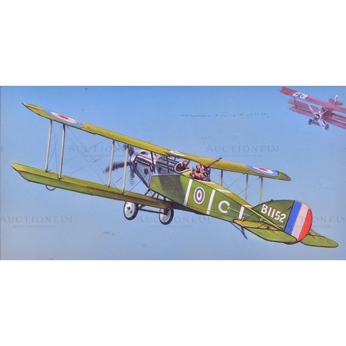 234 - Richard Ward - x5 highly detailed, mixed media, original paintings of military aircrafts, by Richard... 