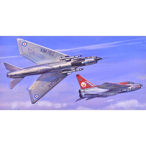 234 - Richard Ward - x5 highly detailed, mixed media, original paintings of military aircrafts, by Richard... 