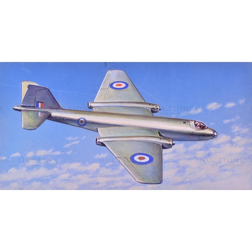 234 - Richard Ward - x5 highly detailed, mixed media, original paintings of military aircrafts, by Richard... 