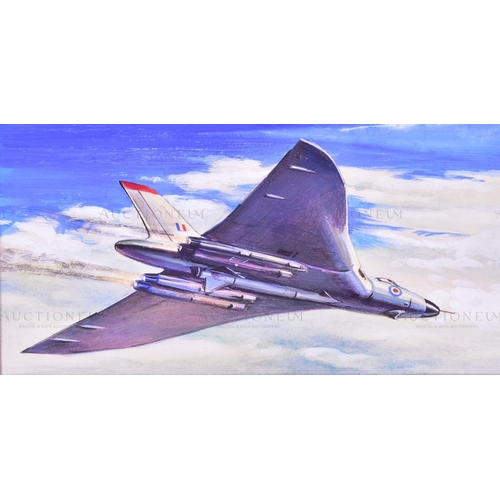 235 - Richard Ward - x5 highly detailed, mixed media, original paintings of military aircrafts, by Richard... 