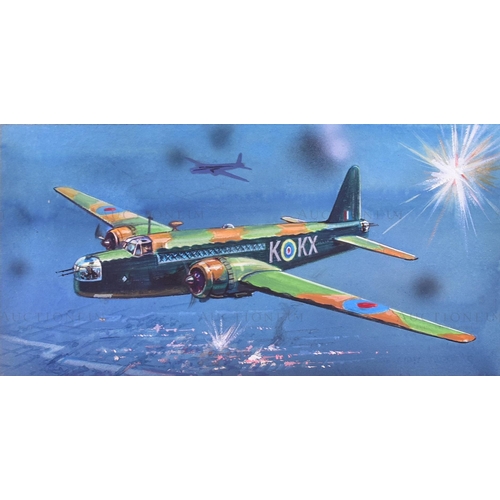 235 - Richard Ward - x5 highly detailed, mixed media, original paintings of military aircrafts, by Richard... 