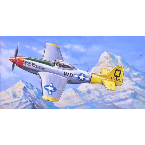 236 - Richard Ward - x5 highly detailed, mixed media, original paintings of military aircrafts, by Richard... 