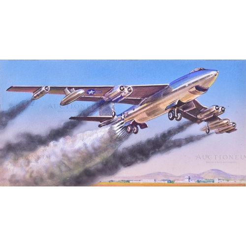 237 - Richard Ward - x5 highly detailed, mixed media, original paintings of military aircrafts, by Richard... 