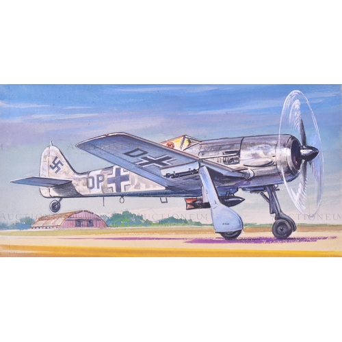 238 - Richard Ward - x5 highly detailed, mixed media, original paintings of military aircrafts, by Richard... 