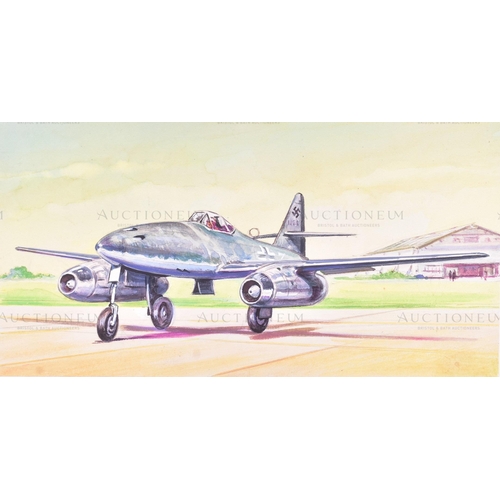 240 - Richard Ward - x4 highly detailed, mixed media, original paintings of military aircrafts, by Richard... 