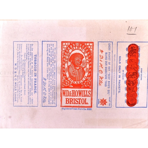 275 - Mardon, Son & Hall - Cigarette / Tobacco Packet Labels - W.D & H.O Wills - four  late 19th / early 2... 