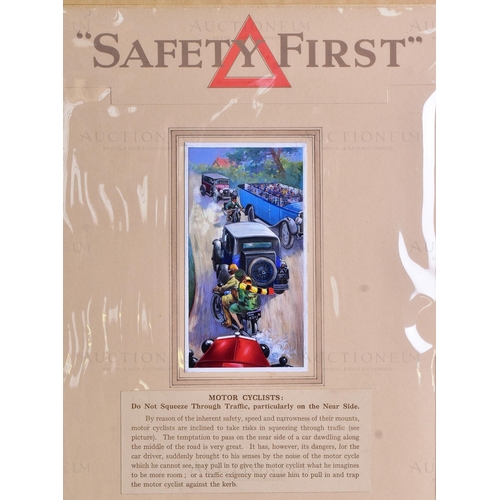 285 - WD & HO Wills - Cigarette Cards - 'Safety First' (1934) - a presentation of original hand painted / ... 