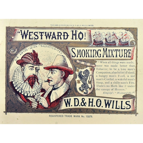 295 - W.D & H.O Wills - Westward Ho! Smoking Mixture - two early 20th century c1910 (believed) tobacco box... 