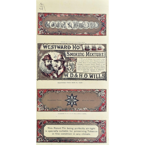 295 - W.D & H.O Wills - Westward Ho! Smoking Mixture - two early 20th century c1910 (believed) tobacco box... 