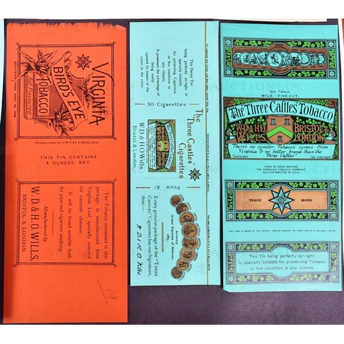 299 - Mardon, Son & Hall - Cigarette / Tobacco Packet Labels - W.D & H.O Wills - a collection of x8 late 1... 