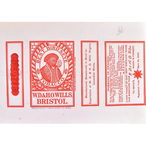 299 - Mardon, Son & Hall - Cigarette / Tobacco Packet Labels - W.D & H.O Wills - a collection of x8 late 1... 