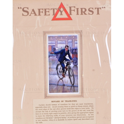 300 - WD & HO Wills - Cigarette Cards - 'Safety First' (1934) - a presentation of original hand painted / ... 