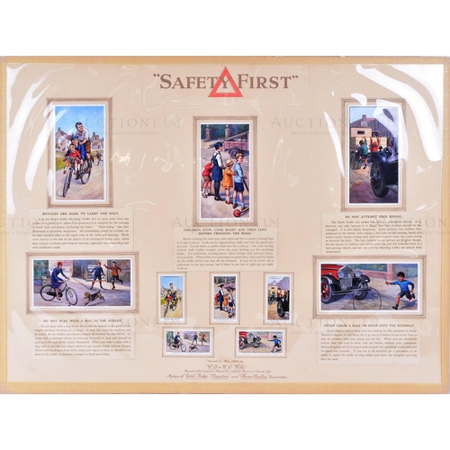 350 - WD & HO Wills - Cigarette Cards - 'Safety First' (1934) - a presentation of original hand painted / ... 