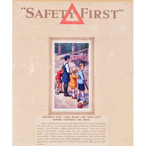 350 - WD & HO Wills - Cigarette Cards - 'Safety First' (1934) - a presentation of original hand painted / ... 