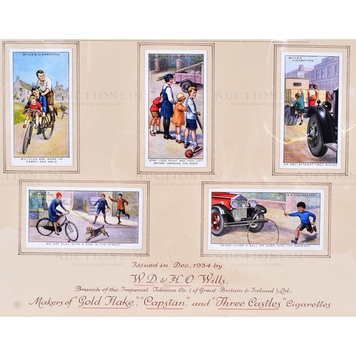 350 - WD & HO Wills - Cigarette Cards - 'Safety First' (1934) - a presentation of original hand painted / ... 