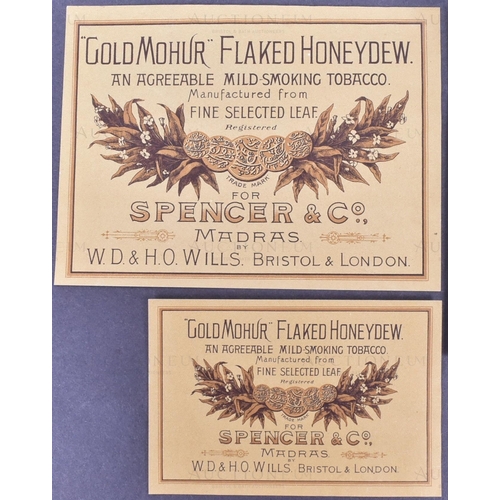 351 - Mardon, Son & Hall - Cigarette / Tobacco Labels - W.D & H.O Wills - a collection of x7 late 19th and... 