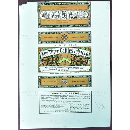 355 - Mardon, Son & Hall - Cigarette / Tobacco Labels - W.D & H.O Wills - a collection of x5 late 19th and... 