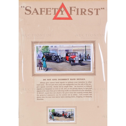 365 - WD & HO Wills - Cigarette Cards - 'Safety First' (1934) - a presentation of original hand painted / ... 