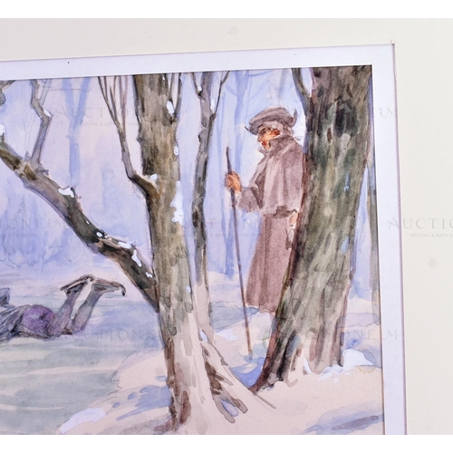 369 - Louis Ward (1913 - 2005) - an original watercolour piece of artwork, completed by Bristol artist Lou... 