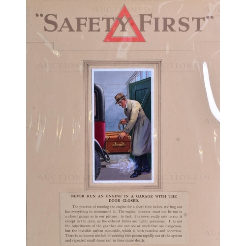 380 - WD & HO Wills - Cigarette Cards - 'Safety First' (1934) - a presentation of original hand painted / ... 