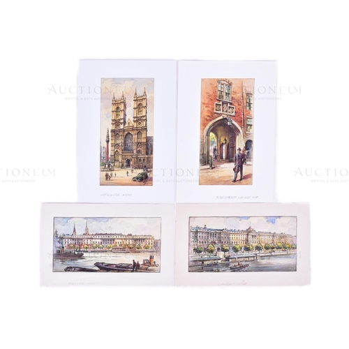 381 - Mardon Son & Hall - x4 pieces of highly detailed, pen, ink and watercolour, original artworks create... 