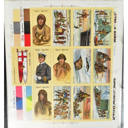 5 - Player's Cigarette Cards - a folder of original material and ephemera relating to the production of ... 