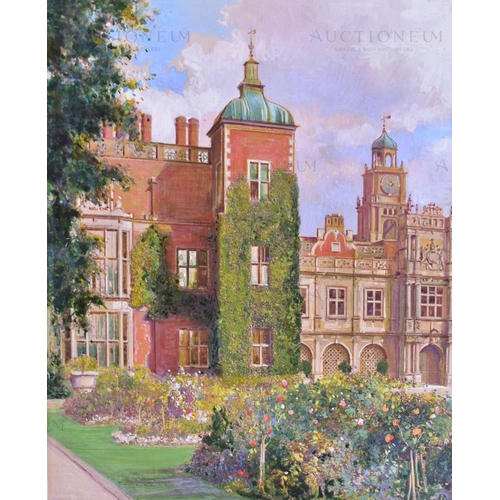 74 - WD & HO Wills Cigarette Cards – Beautiful Homes (1930) - 'Hatfield House' - the original hand painte... 