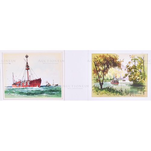 79 - Mardon, Son & Hall - an album of x12 watercolour and mixed media paintings for an unknown series (or... 