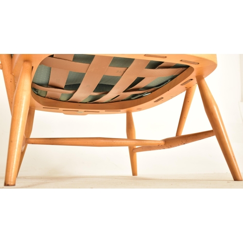 104 - Lucian Ercolani for Ercol - Windsor Model - A retro mid 20th century beech and elm high back armchai... 
