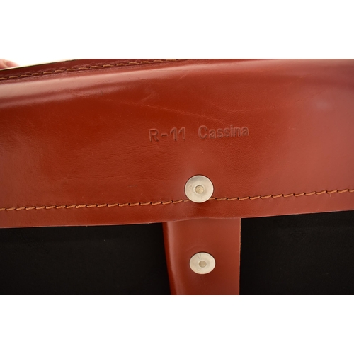 110 - Mario Bellini x Cassina - CAB 414 - A retro late 20th century leather two seater sofa. The sofa in o... 