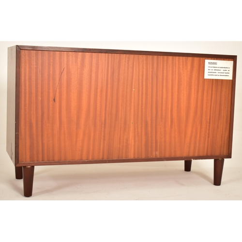 117 - Omann Jun - A retro 20th century Danish designer afromosia teak wood cupboard. The cupboard having t... 