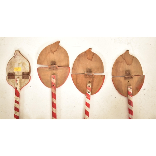 121 - Coconut Shy - A set of four vintage 20th century fairground / funfair amusement park coconut shy woo... 