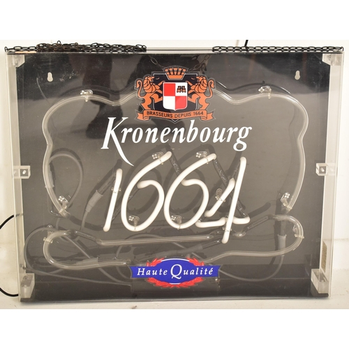 13 - Kronenbourg - A vintage late 20th century point of sale pub advertising neon sign for the French bre... 
